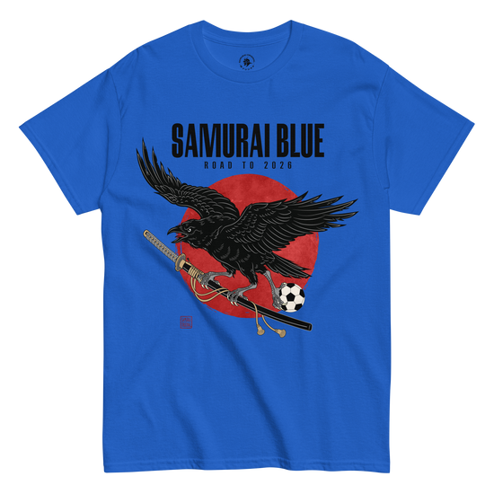 Samurai Blue Raven Katana Road to 2026 Classic T-shirt Royal - Samurai Original