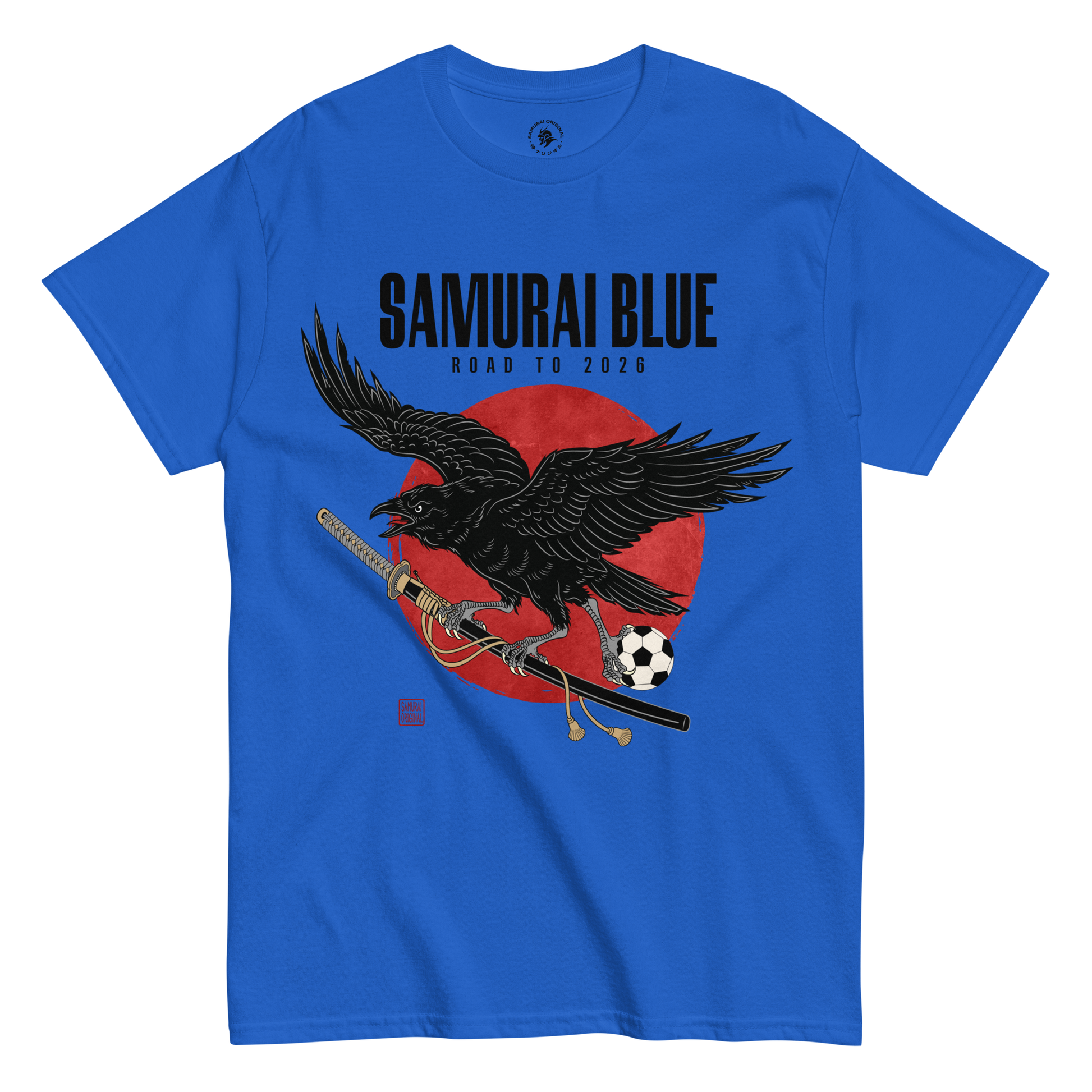 Samurai Blue Raven Katana Road to 2026 Classic T-shirt Royal - Samurai Original