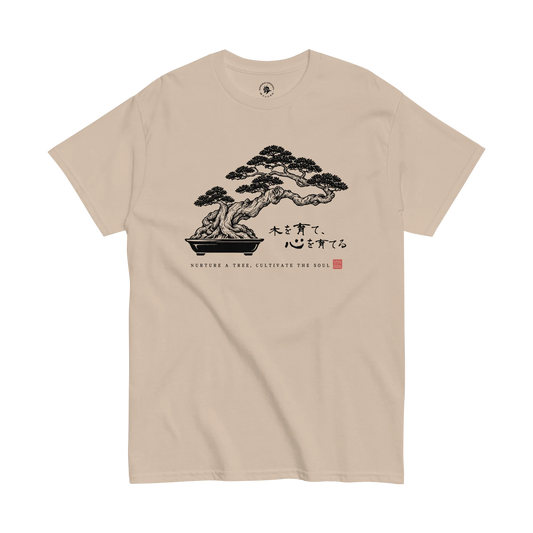 Bonsai – Nurture a Tree Nurture the Soul Classic T-Shirt Sand - Samurai Original
