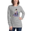 Geisha Harmonica Japanese Ukiyo-e Unisex Long Sleeve Tee