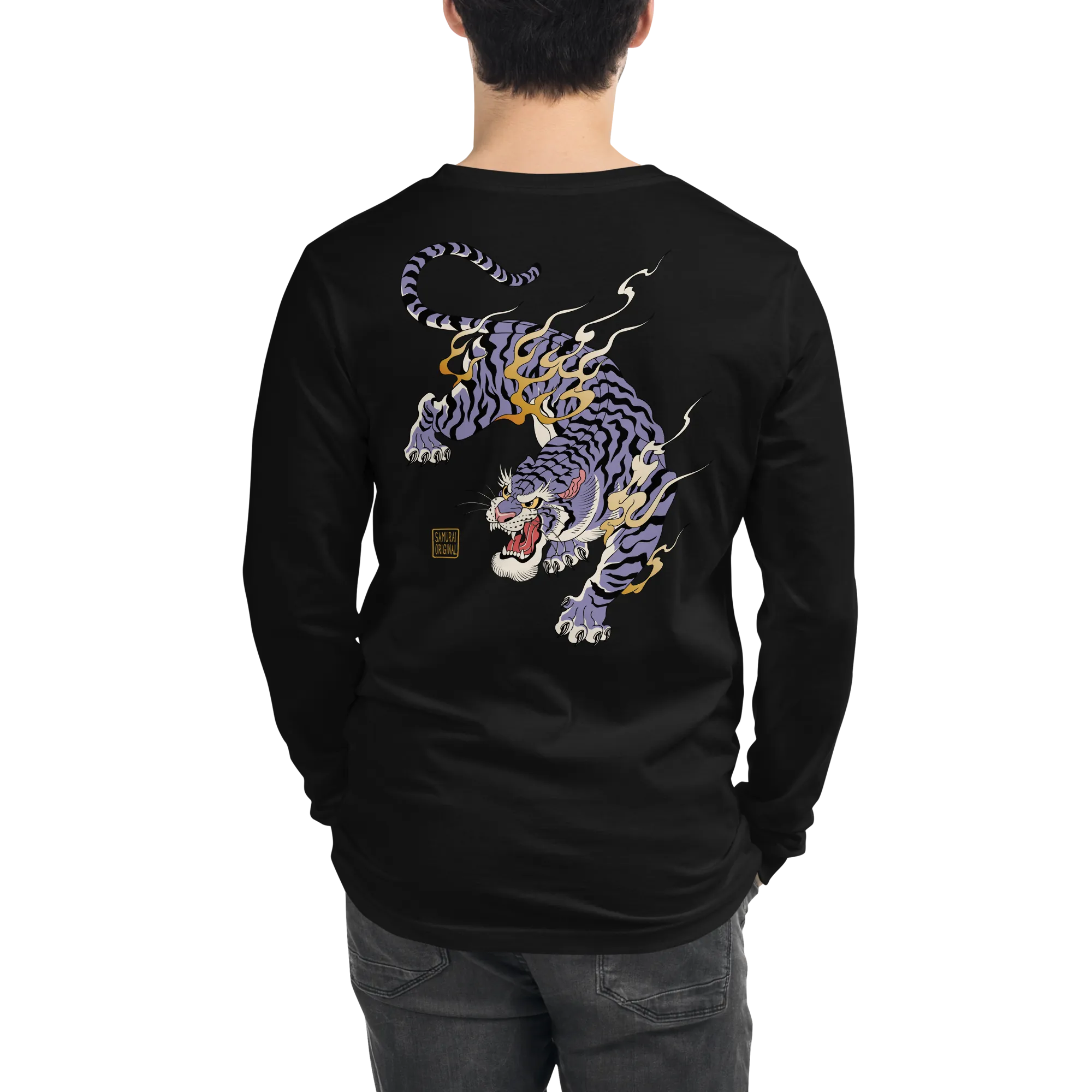 Tiger Ukiyo-e Long Sleeve Tee | Japanese Samurai Style Shirt