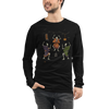 Samurai Skeleton Dance Halloween Japanese Ukiyo-e Unisex Long Sleeve Tee