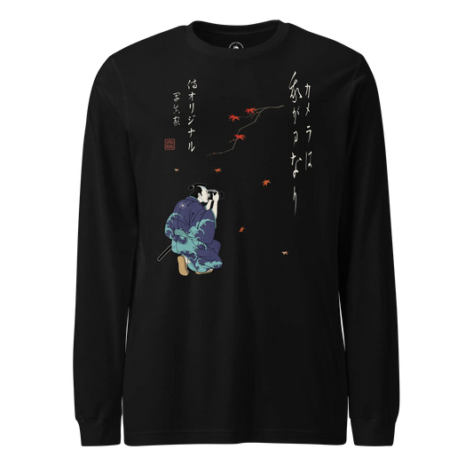 Samurai Photographer Japanese Ukiyo-e Unisex Long Sleeve Tee