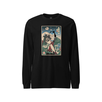 Samurai Photographer 5 Camera Ukiyo-e Unisex Long Sleeve Tee