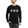 The Kabuki Neko Trio Unisex Long Sleeve Tee
