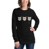 The Kabuki Neko Trio Unisex Long Sleeve Tee
