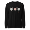 The Kabuki Neko Trio Unisex Long Sleeve Tee