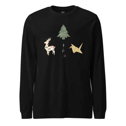 Origami Christmas Unisex Long Sleeve Tee