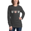 The Kabuki Neko Trio Unisex Long Sleeve Tee