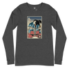Samurai Drummer 5 Percussion Music Ukiyo-e Unisex Long Sleeve Tee Dark Grey Heather - Samurai Original