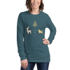 Origami Christmas Unisex Long Sleeve Tee