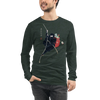 Ninja Santa Christmas Japanese Ukiyo-e Unisex Long Sleeve Tee