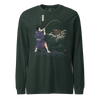 Samurai vs Sea Monste Japanese Ukiyo-e Unisex Long Sleeve Tee