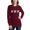 The Kabuki Neko Trio Unisex Long Sleeve Tee