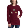Origami Christmas Unisex Long Sleeve Tee