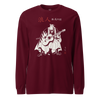 Ronin Guitar Blues Japanese Art Unisex Long Sleeve Tee Maroon - Samurai Original