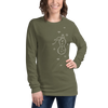 Japanese Custom Name Lucky Gourd Crest Unisex Long Sleeve Tee