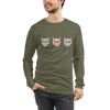 The Kabuki Neko Trio Unisex Long Sleeve Tee