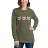 The Kabuki Neko Trio Unisex Long Sleeve Tee