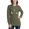 Origami Christmas Unisex Long Sleeve Tee
