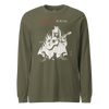 Ronin Guitar Blues Japanese Art Unisex Long Sleeve Tee Military Green - Samurai Original