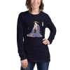 Geisha Harmonica Japanese Ukiyo-e Unisex Long Sleeve Tee