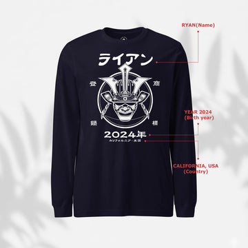 Japanese Custom Name Unisex Long Sleeve Tee No.3