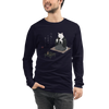 Samurai Cat Tea Time Tee Japanese Ukiyo-e Unisex Long Sleeve Tee