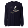Samurai Cat Tea Time Tee Japanese Ukiyo-e Unisex Long Sleeve Tee