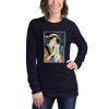 Geisha and Cat 1 Ukiyo-e Unisex Long Sleeve Tee
