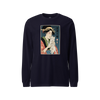 Geisha and Cat 1 Ukiyo-e Unisex Long Sleeve Tee