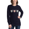 The Kabuki Neko Trio Unisex Long Sleeve Tee