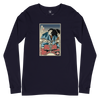 Samurai Drummer 5 Percussion Music Ukiyo-e Unisex Long Sleeve Tee Navy - Samurai Original