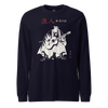 Ronin Guitar Blues Japanese Art Unisex Long Sleeve Tee Navy - Samurai Original