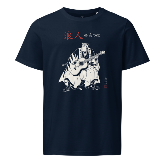 [Shipping to Montenegro] Ronin Guitar Blues O.rganic Mid-light Tee French Navy - Samurai Original