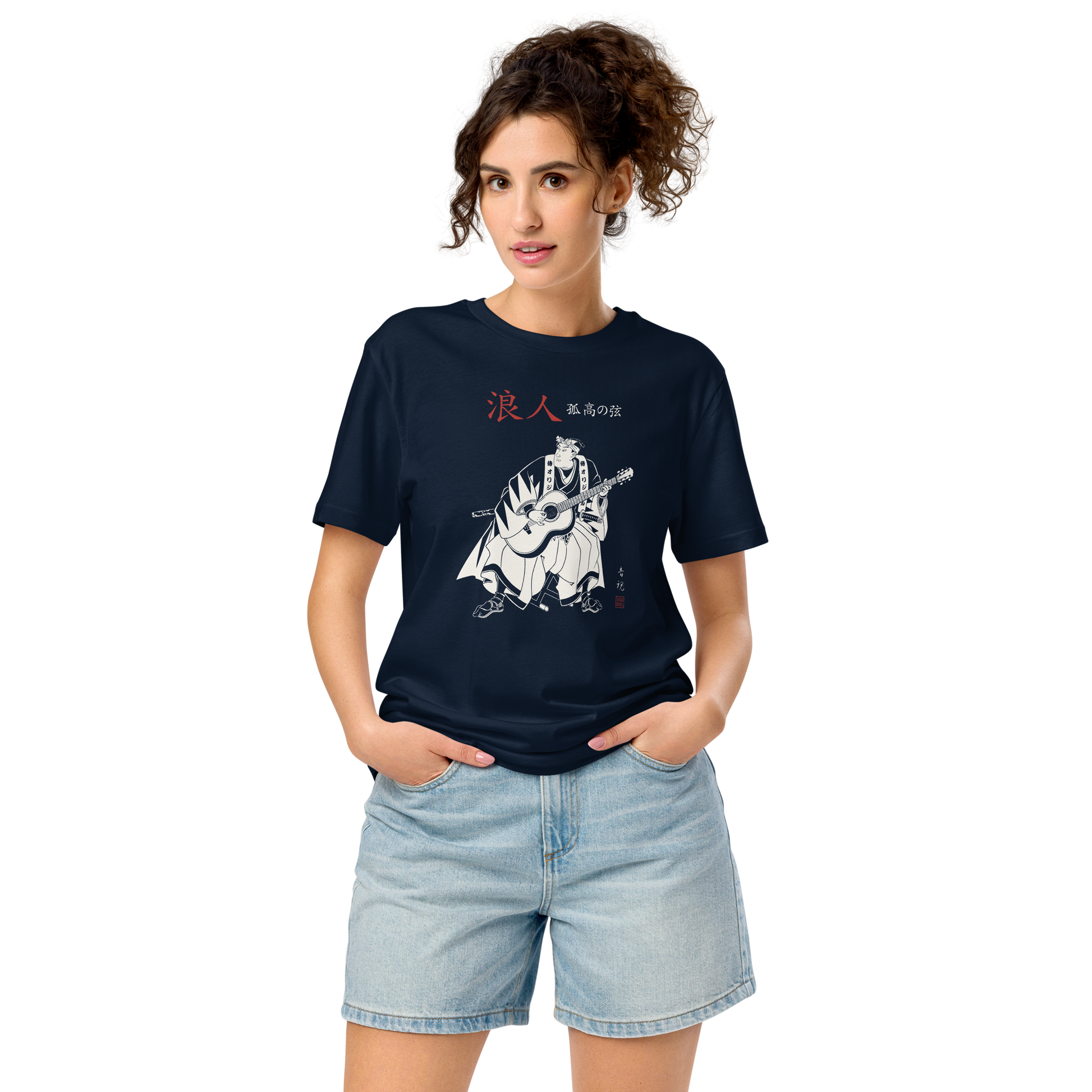 [Shipping to Montenegro] Ronin Guitar Blues O.rganic Mid-light Tee - Samurai Original