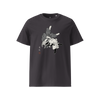 Judo Cat Ukiyo-e Organic T-shirt Anthracite - Samurai Original