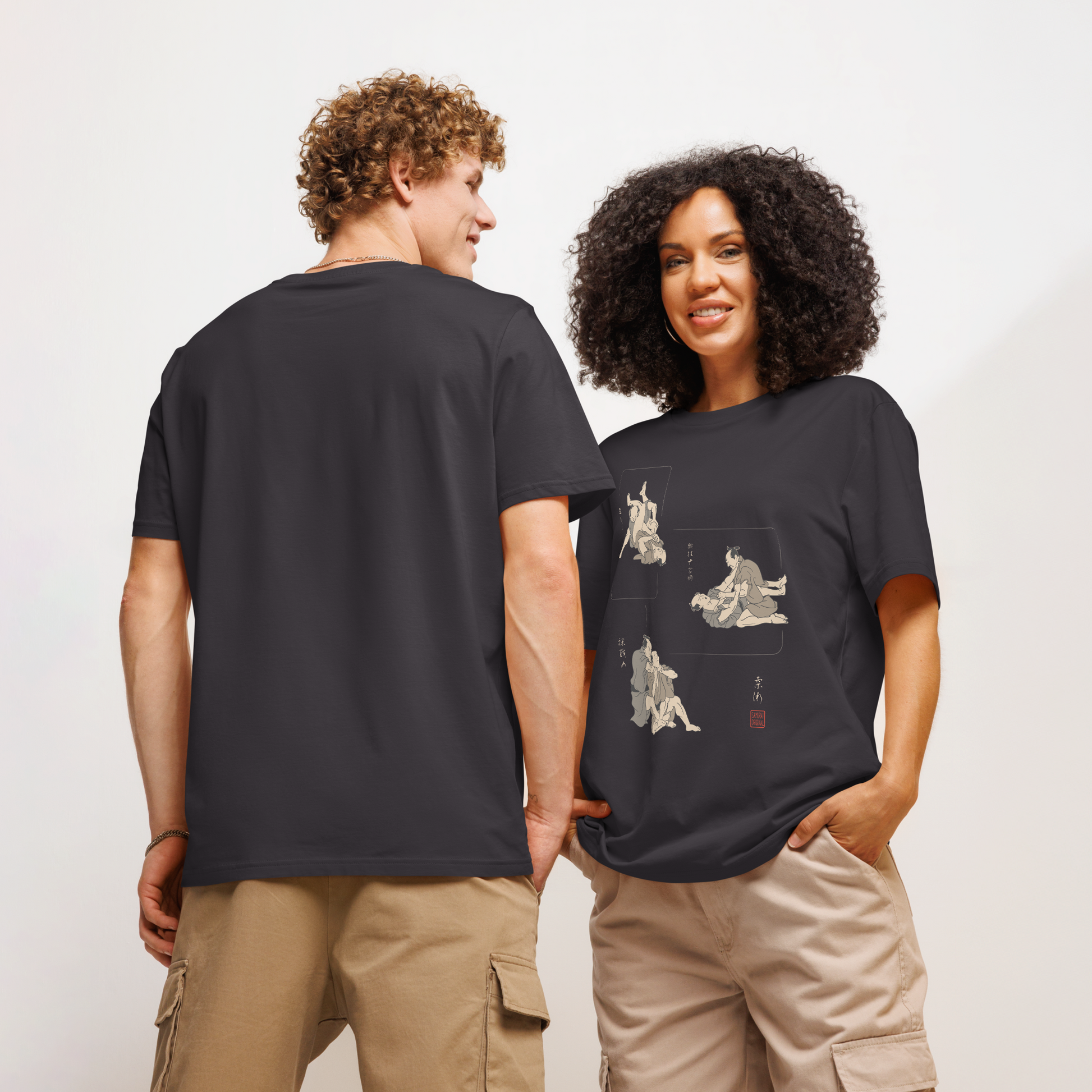 BJJ Ukiyo-e Skills Organic T-shirt - Samurai Original
