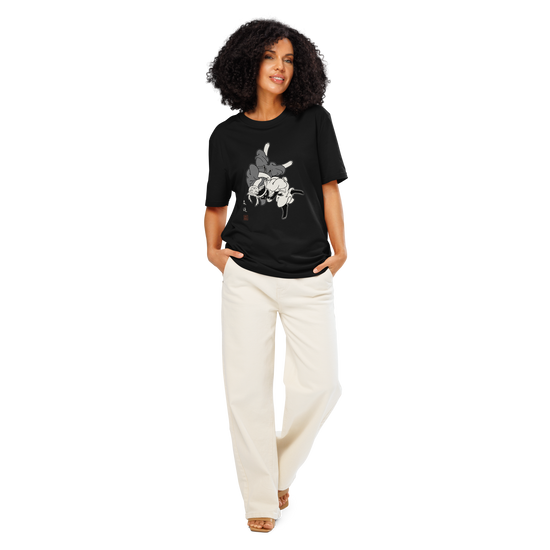 Judo Cat Ukiyo-e Organic T-shirt - Samurai Original