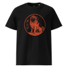 Personalized Japanese Hanko Pet Portrait Organic T-Shirt Black - Samurai Original