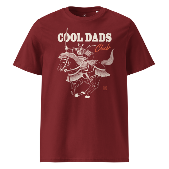 Cool Dads Club Samurai Edition Organic T-Shirt Burgundy - Samurai Original