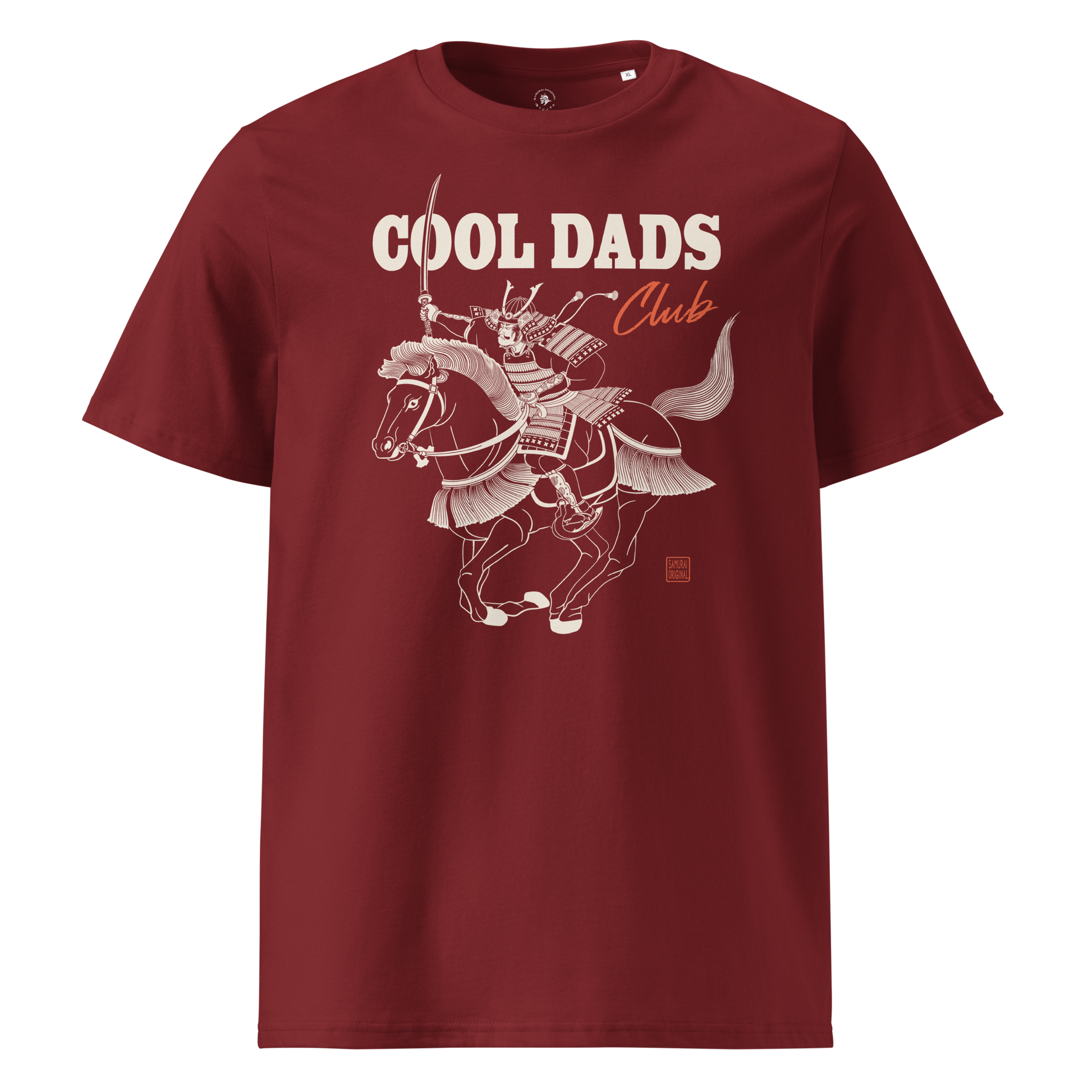 Cool Dads Club Samurai Edition Organic T-Shirt Burgundy - Samurai Original