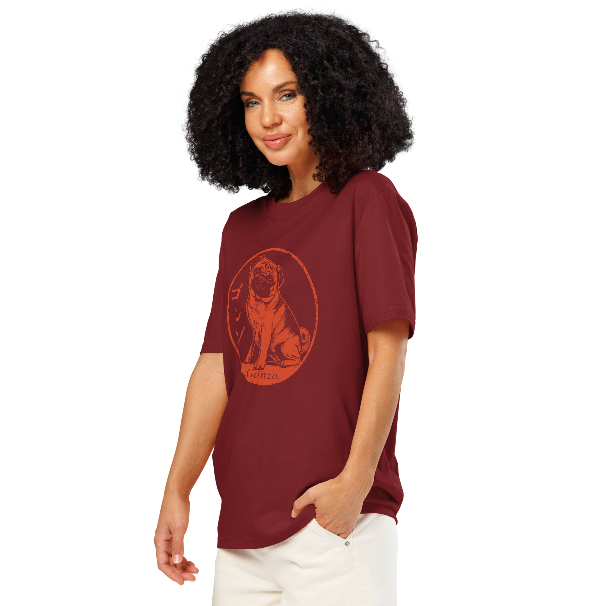 Personalized Japanese Hanko Pet Portrait Organic T-Shirt - Samurai Original