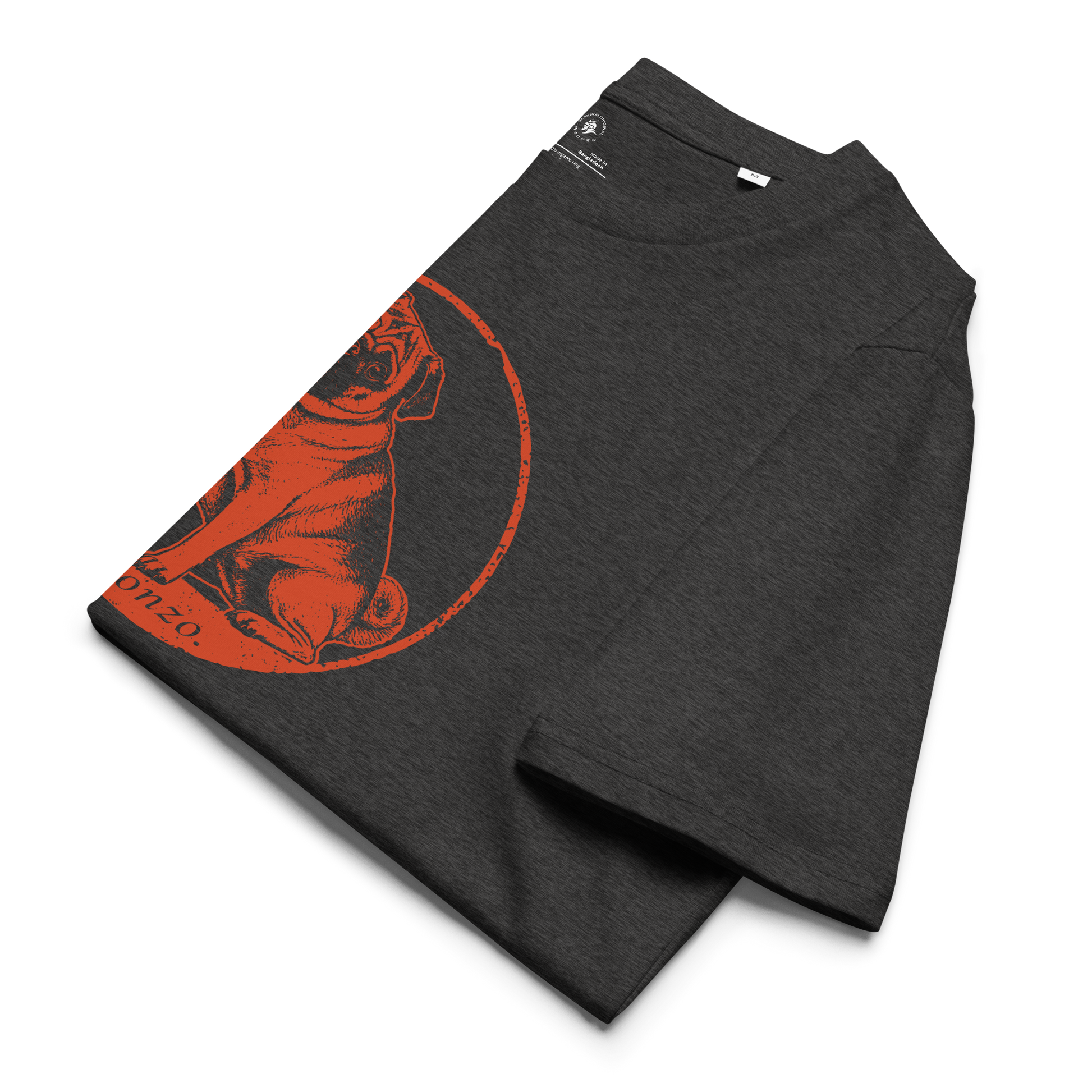 Personalized Japanese Hanko Pet Portrait Organic T-Shirt - Samurai Original