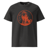 Personalized Japanese Hanko Pet Portrait Organic T-Shirt Dark Heather Grey - Samurai Original