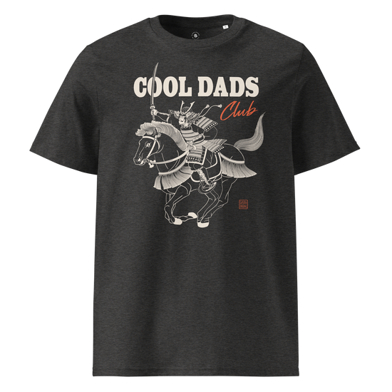 Cool Dads Club Samurai Edition Organic T-Shirt Dark Heather Grey - Samurai Original