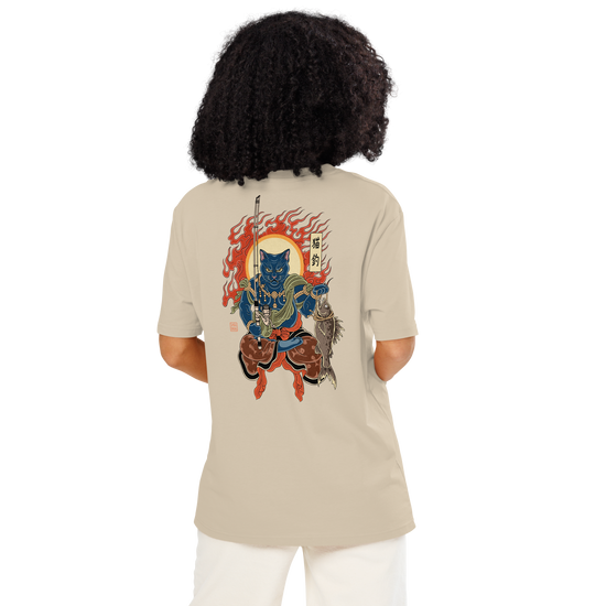 The Great Neko Fishing Organic T-shirt - Samurai Original