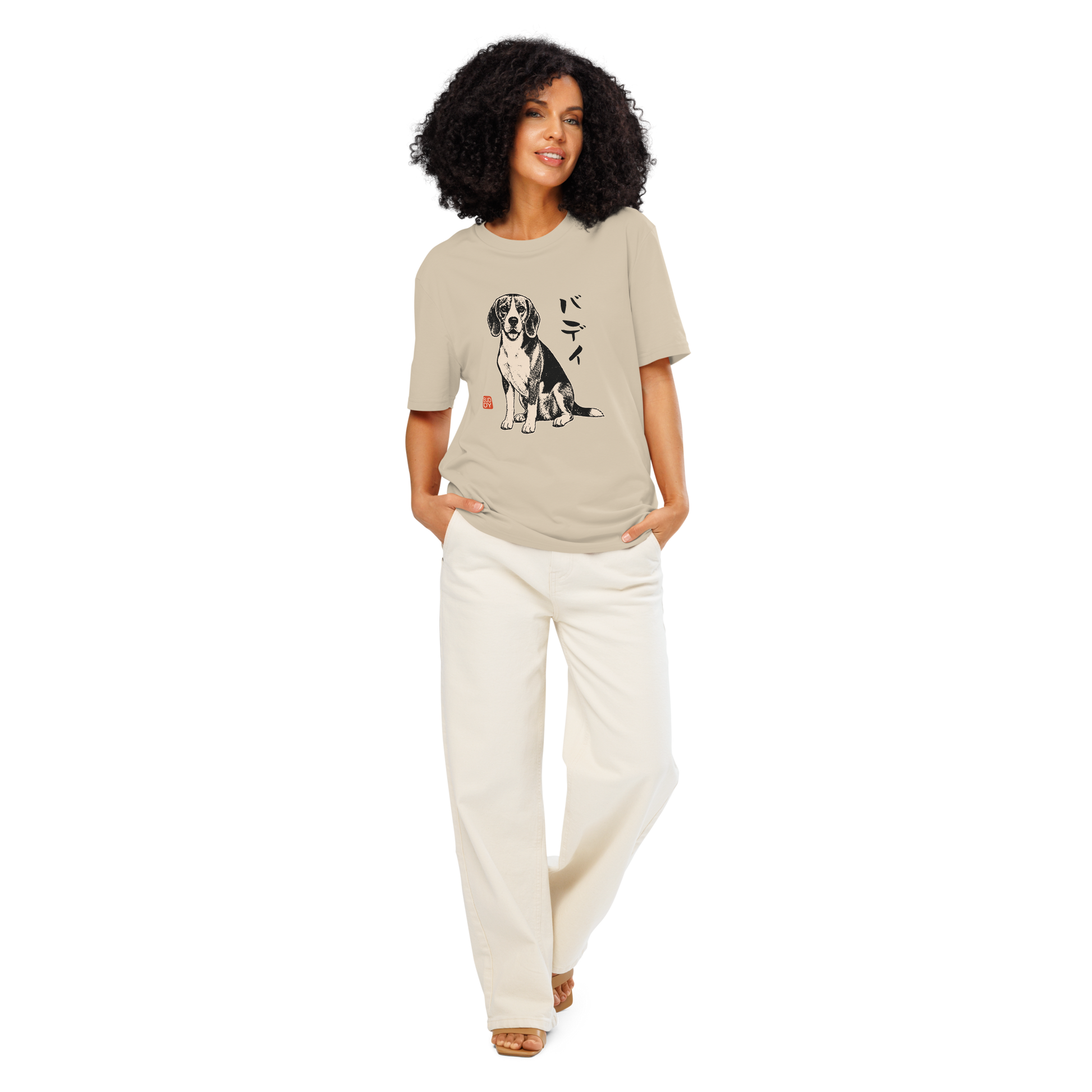 Personalized Japanese Pet Portrait Classic Organic T-Shirt - Samurai Original