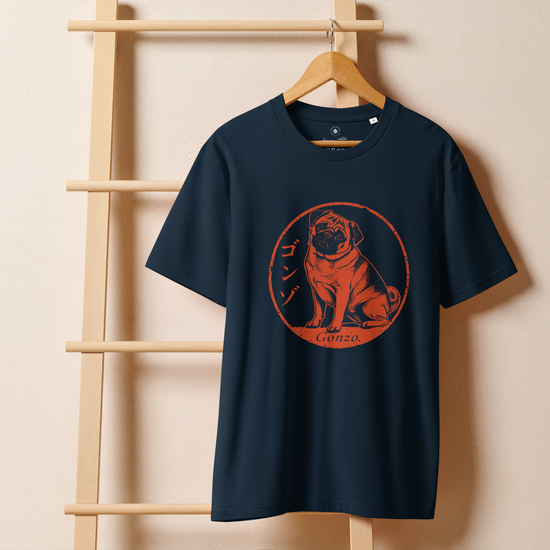 Personalized Japanese Hanko Pet Portrait Organic T-Shirt - Samurai Original