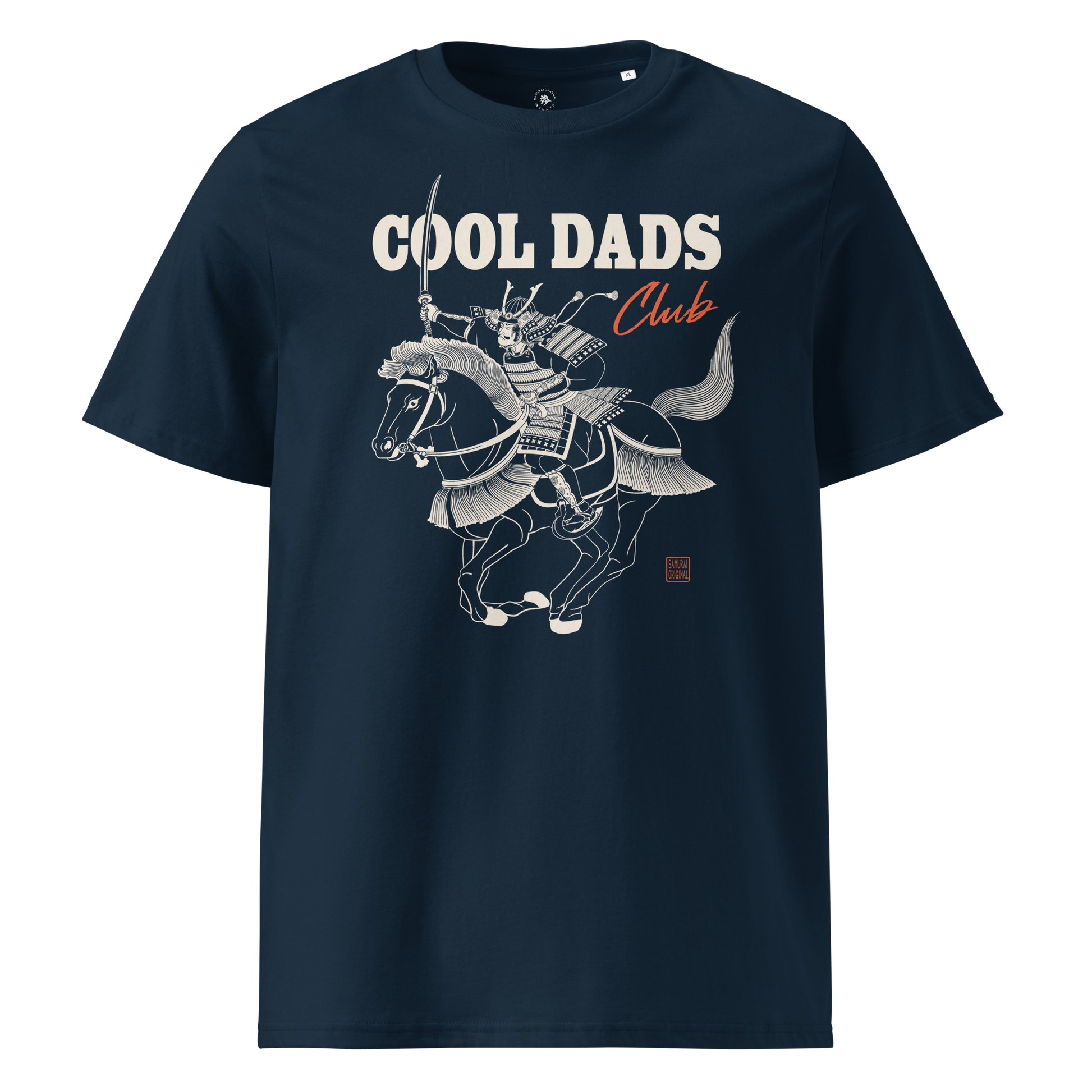 Cool Dads Club Samurai Edition Organic T-Shirt French Navy - Samurai Original